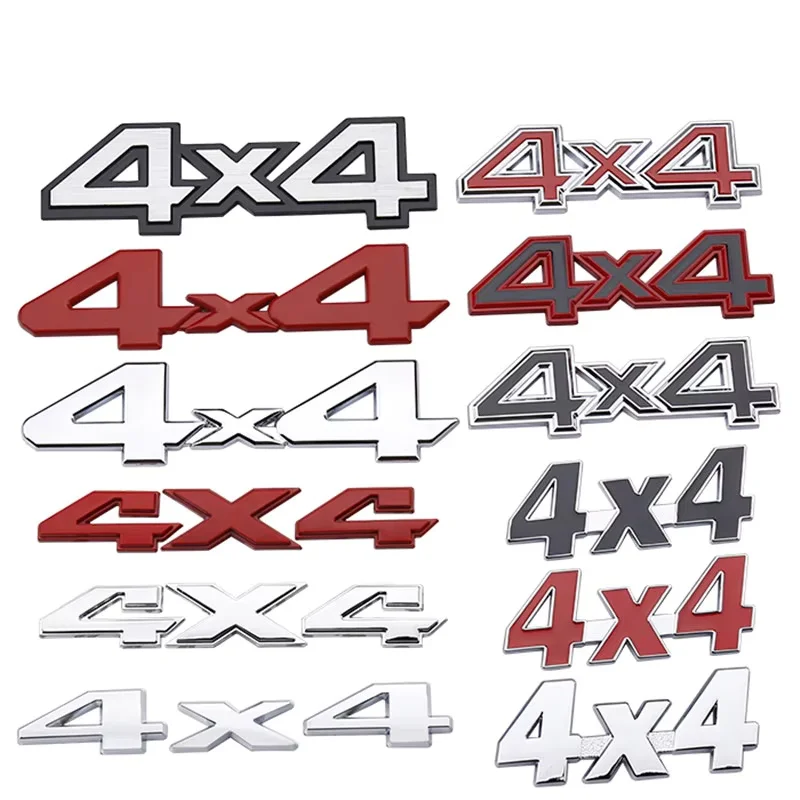 Universal Metal 3D 4x4 Car Sticker Four-Wheel Drive Sign Logo Emblem Badge Decal Car Styling Accessories For Trunk Body Tailgate