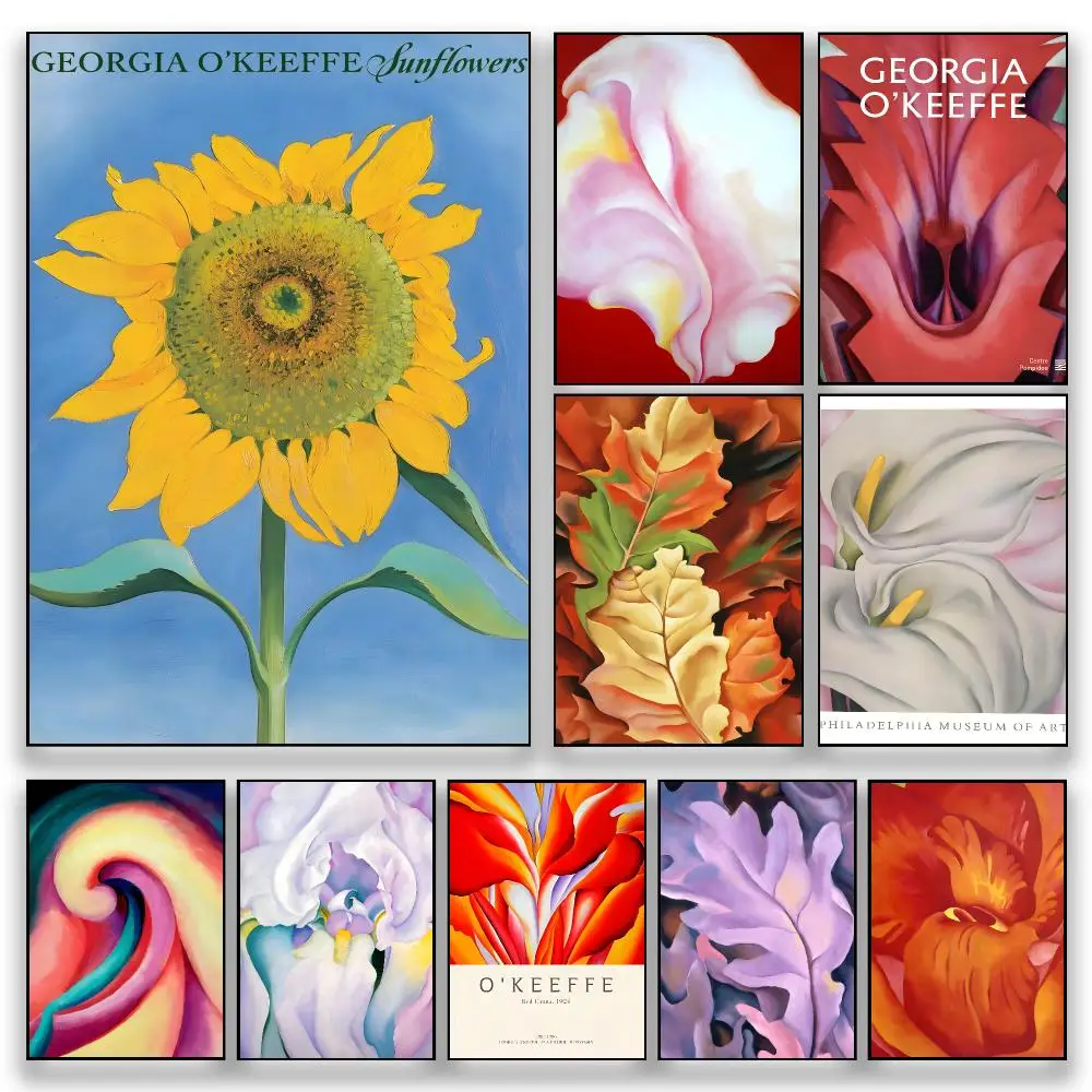 Artist Floral G-Georgia O'Keeffe Poster HD Wall Decor for Bedroom Living Room Dorm Bar Cafe Gift