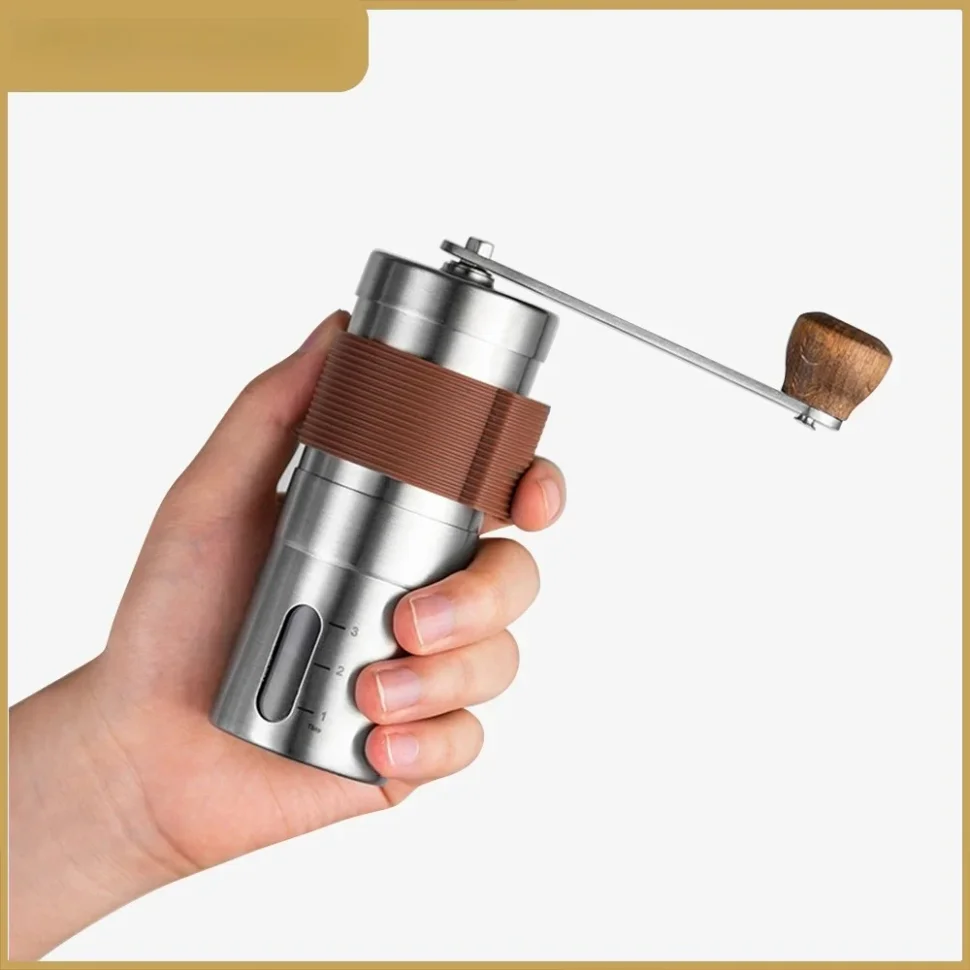

Coffee Making Tool Manual Stainless Steel Coffee Bean Grinder Adjustable Burr Coffee Grinding Machine Portable Home Coffee Mill