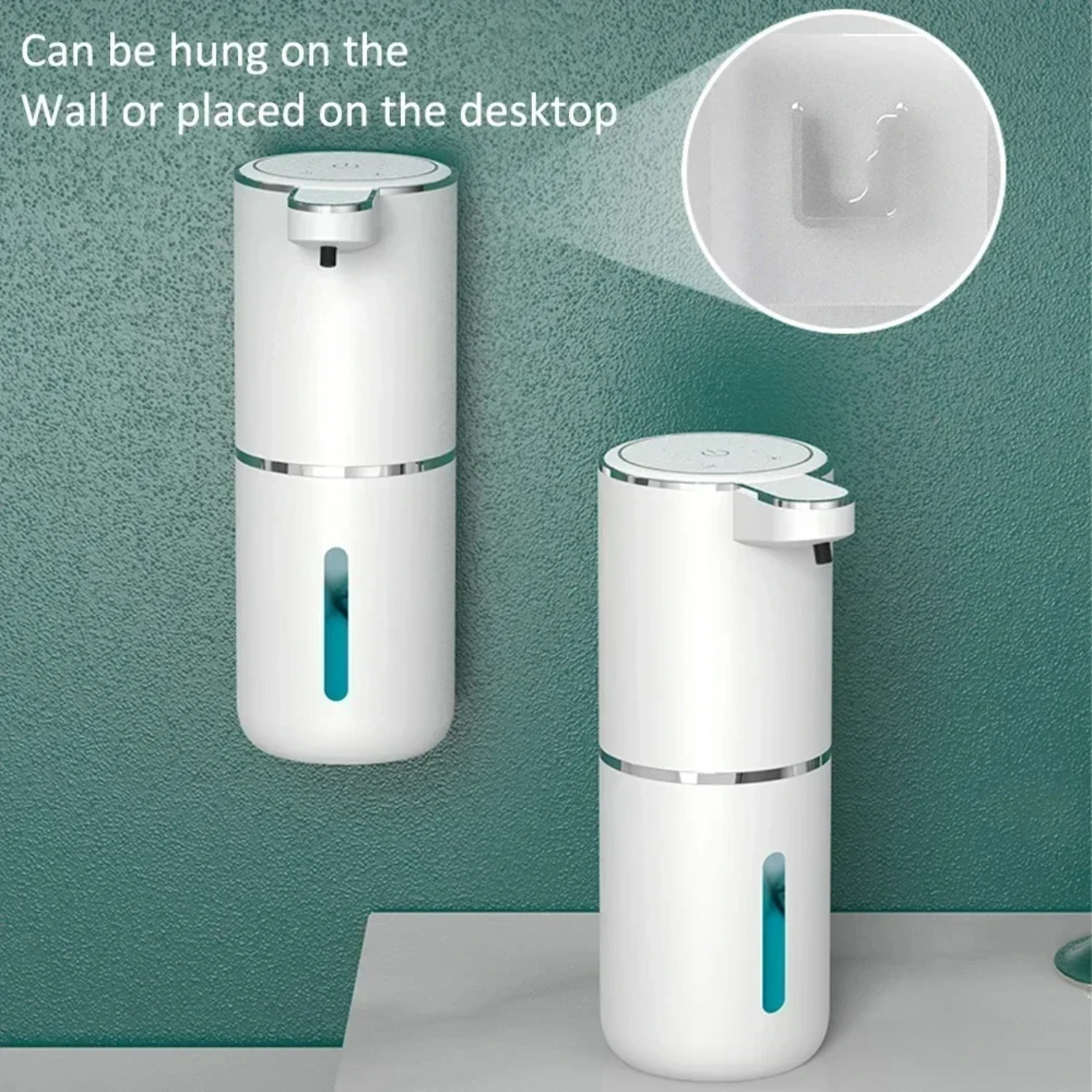 Dispensador de sabonete espumante branco elegante e eficiente P11 com tecnologia inteligente de lavagem das mãos - Carregamento USB, capacidade espaçosa de 380ML -