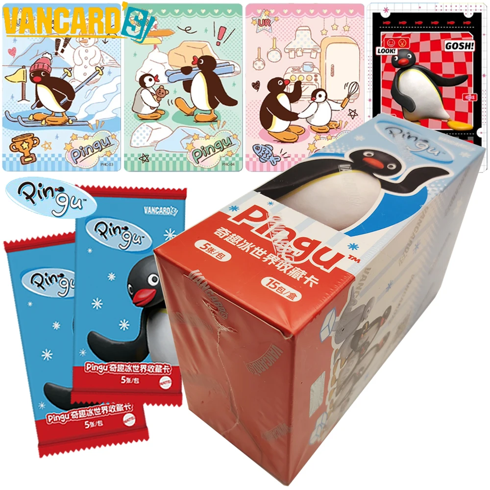 

New Original Vancard's Pingu Collection Card Gifts Children's Like Classic IP Cartoon Stars High Quality Card Family Table Toys