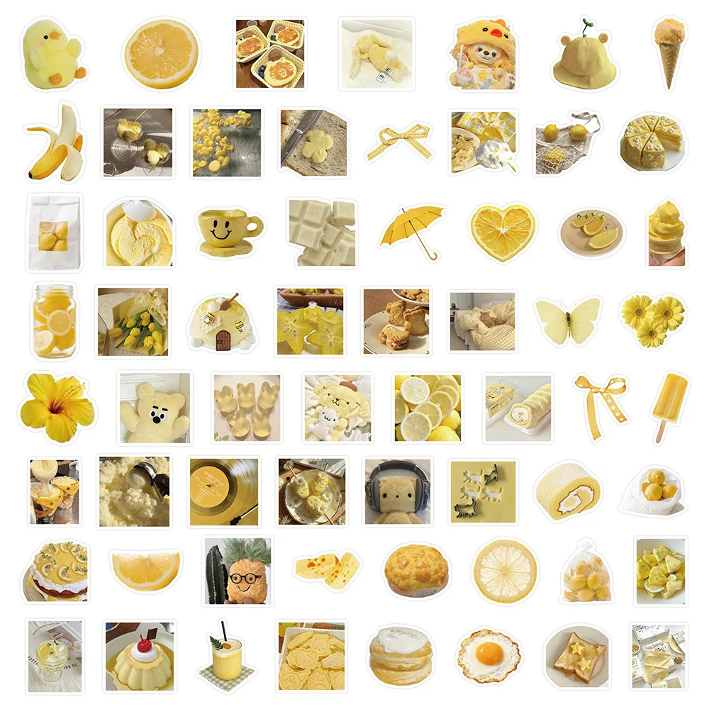 63 pçs limão ins estilo adesivos criatividade realista graffiti decoração diy notebook mala guitarra geladeira telefone decalques