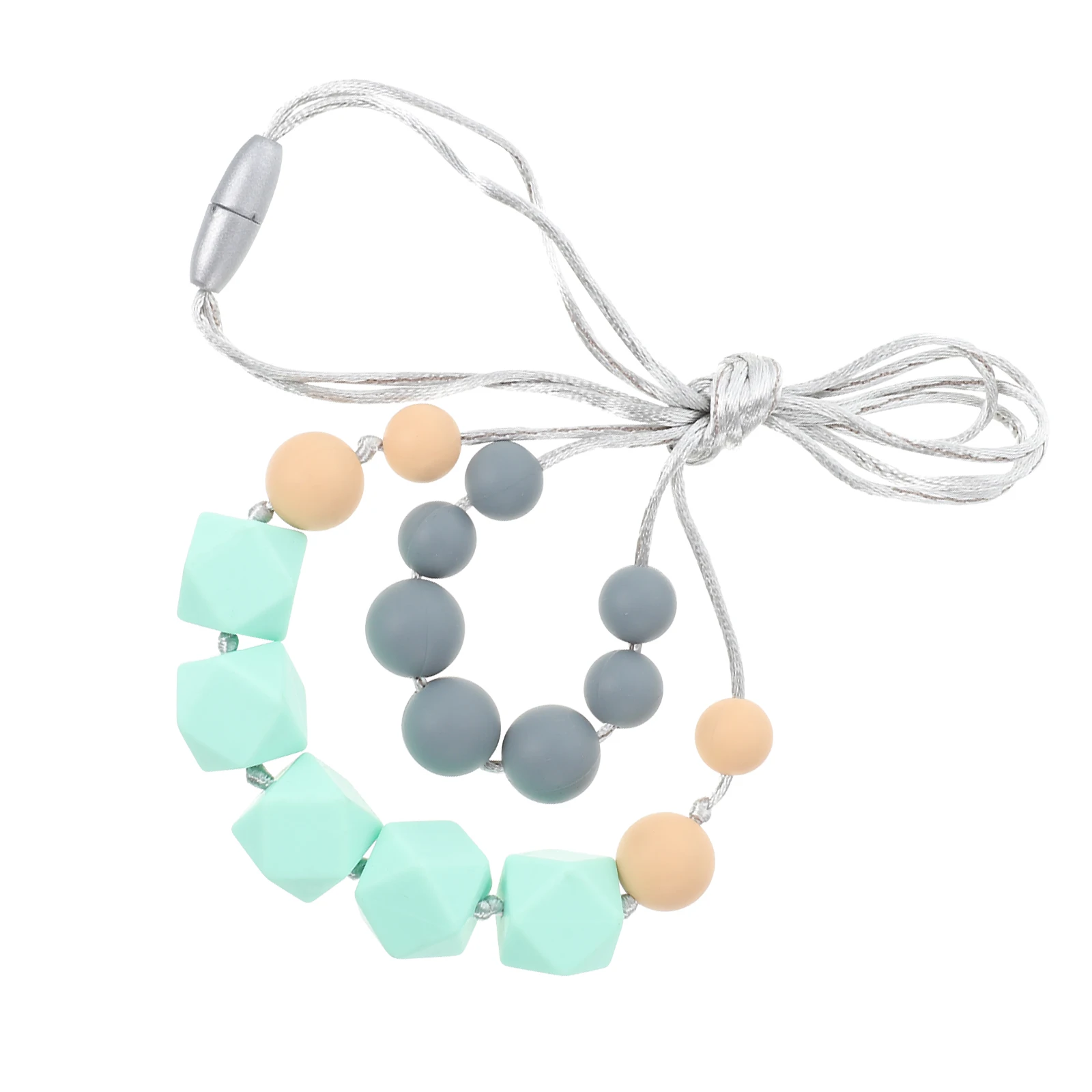 

Toys for Babies Baby Bite Rubber Chain Molar Bead Teething Pendants Toddler Chew Green