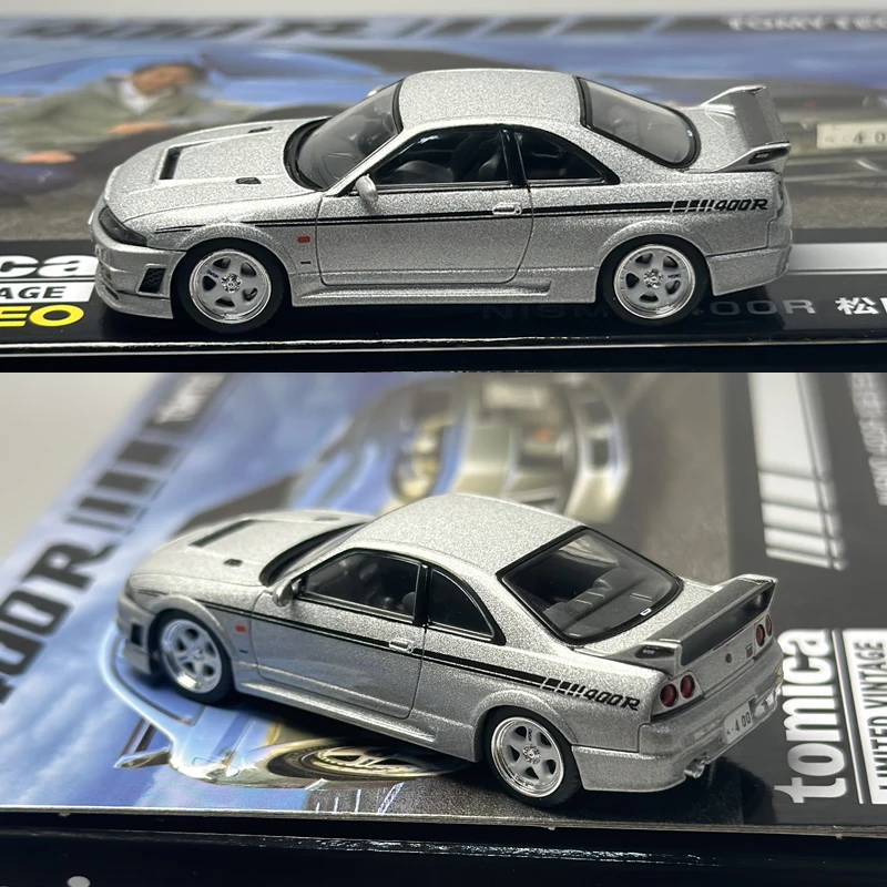 TLV 1:64 TOMICA TLV-N R33 400R Silver yellow alloy car model