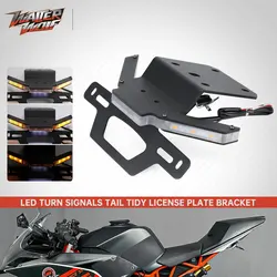 RC390 Tail Tidy Fender Eliminator License Plate Bracket Holder Kit For RC125 RC200 RC250 RC 125 200 250 390 2014-2021 LED Light