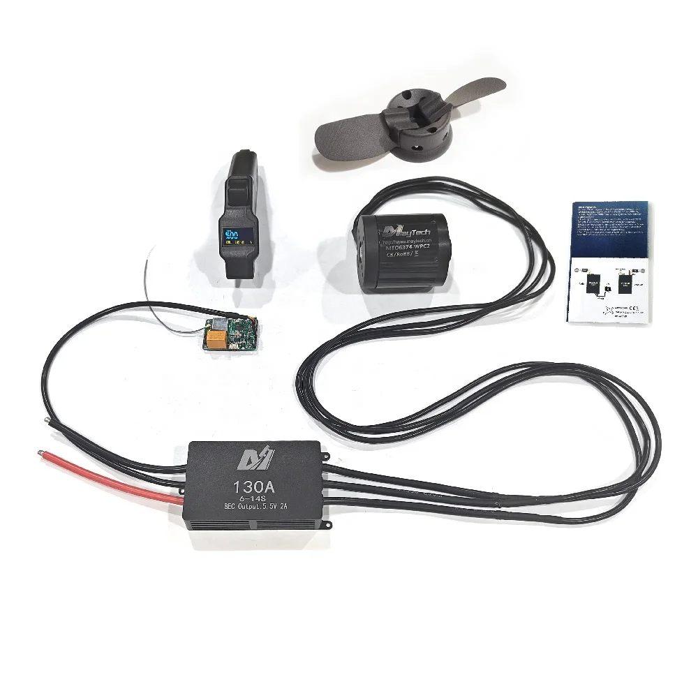 Maytech Foil Boost Kit Efoil 6374 80KV Waterproof Motor With Folding Propeller + 130A Waterproof ESC + Waterproof Remote