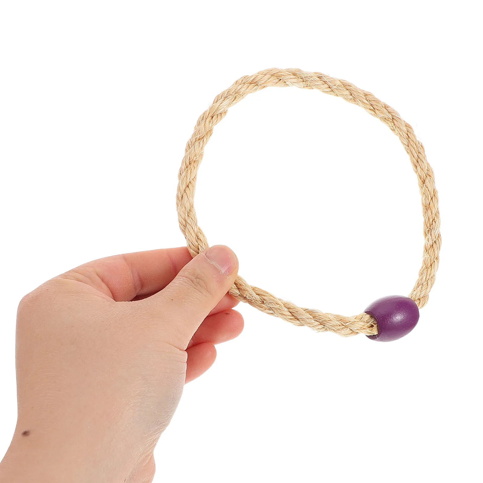 

10Pcs Rope Ring Toss Game Rustic Wooden Base Outdoor Yard Game for Kids Adults Backyard Beach Party Family Building