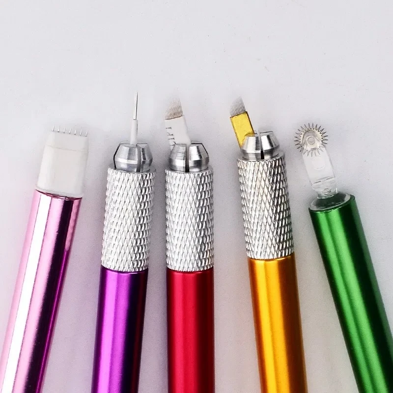 

1 шт., ручная ручка для микроблейдинга, ручка для татуировки, игла для вышивания, лезвие Tebori, аксессуары для татуировки, перманентный макияж, губы, машина для бровей