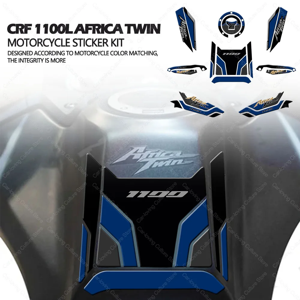 Dla CRF 1100L Africa Twin akcesoria motocyklowe wodoodporne naklejki ochronne na zbiornik Pad zestaw 3D naklejka ochronna z żywicy epoksydowej