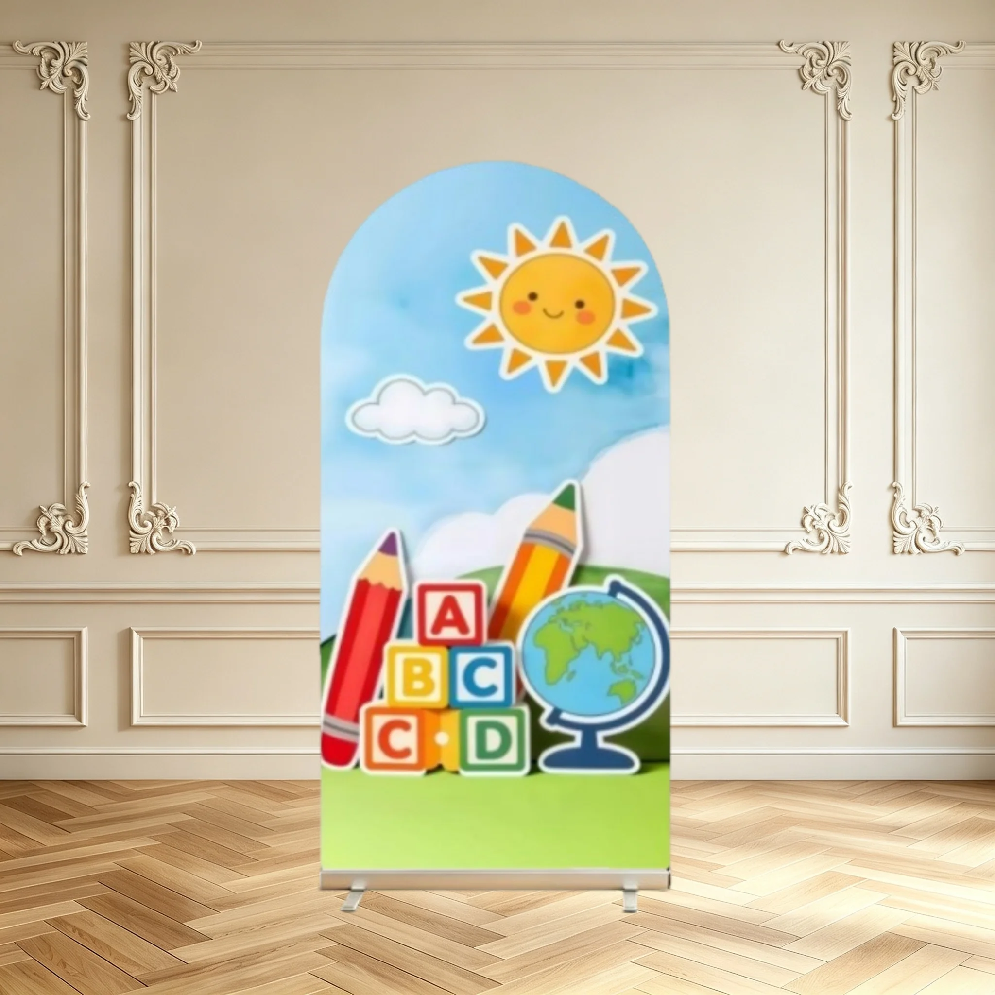 ฉากหลังตกแต่งธีมเปิดเทอม ลายโค - Kids Education Background บทวิจารณ์และราคา