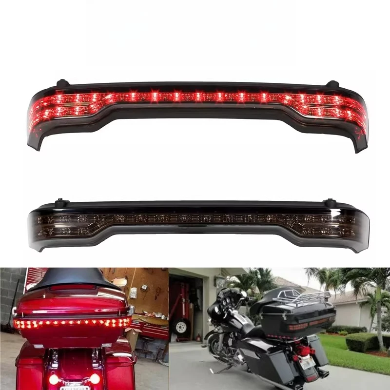 

Motorcycle Tour-Pak King Rear LED Light Tour Pack Brake Turn Signal Tail Lamp For Harley Touring Road Glide Limited CVO 14-2022