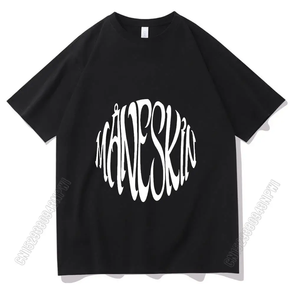 2024 Italian Band Maneskin Print Graphics Tshirt Man Brand Creativity Tee Shirt Men Women 100% Cotton Loose T Shirt T-Shirt