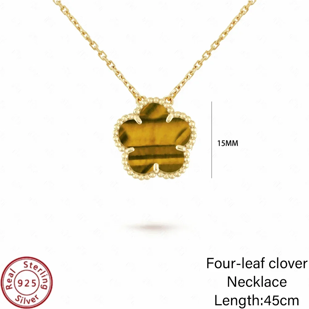 Affordable Luxury: S925 Silver VCA Clover Pendant Necklace