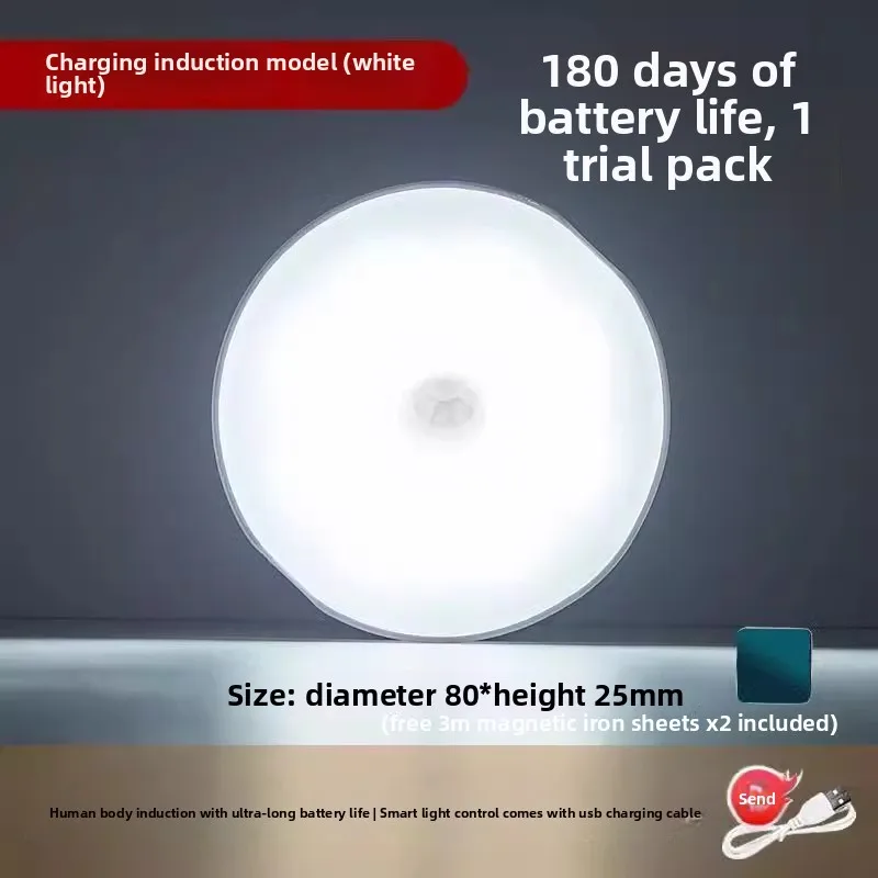 Human Body Sensor Night Light – Automatically Lights Up When Someone Approaches, Ideal for Bedroom, Bedside, and Stairs