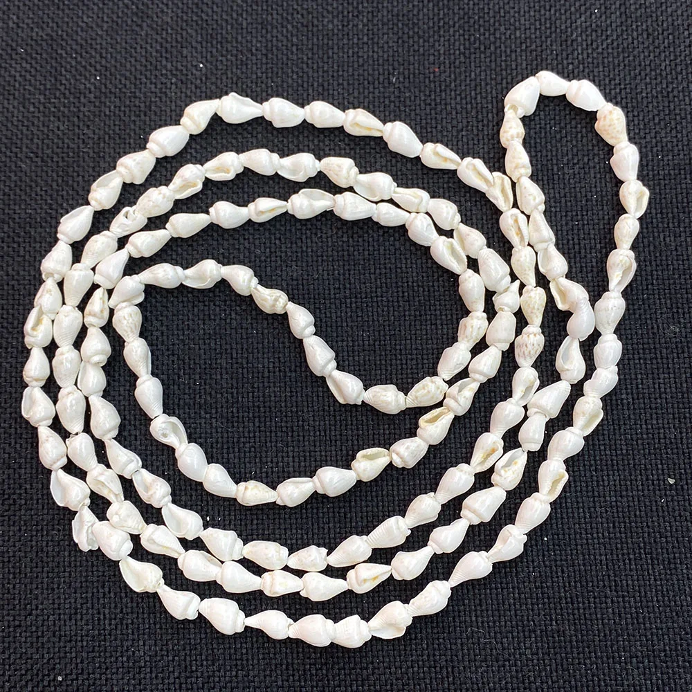 Natural Sea Conch Shell Necklace Beads White Snail-shaped Shell Beads for Jewelry Making DIY Charms Bracelet Fashion Accessories