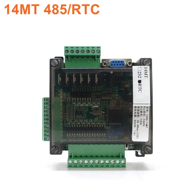 FX3U-14MR FX3U-14MT Scheda di controllo industriale PLC 8 ingressi 6 uscite 6AD 2DA e RS485 RTC compatibile con FX1N e FX2N