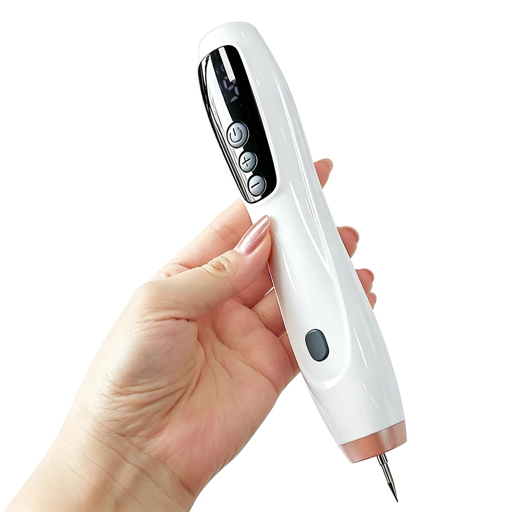 Elektrischer Warzenentfernungsstift mit 19 Einstellbaren Stufen für Hautflecken, Sommersprossen, Hautanhängsel und Tattoo-Entfernung - Beauty Plasma Pen/Ersatznadeln – Detail 9
