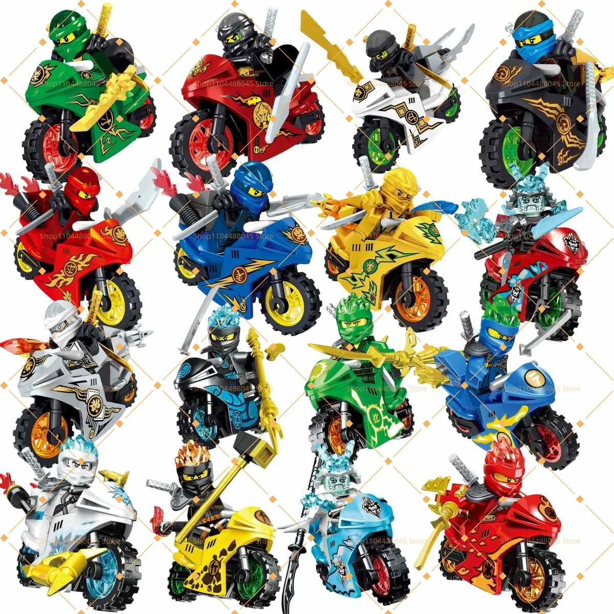 

Ninja Knight Samurai Blocks Brick Mini character building blocks Hot toy children's party gift