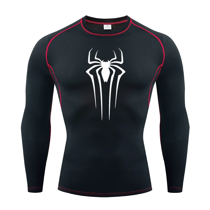 Men Jogging Compression Long Sleeve T-shirt Running Sport T Shirt Fitness Tops Tee Male Quick Dry Tight Training Rashgard Jersey