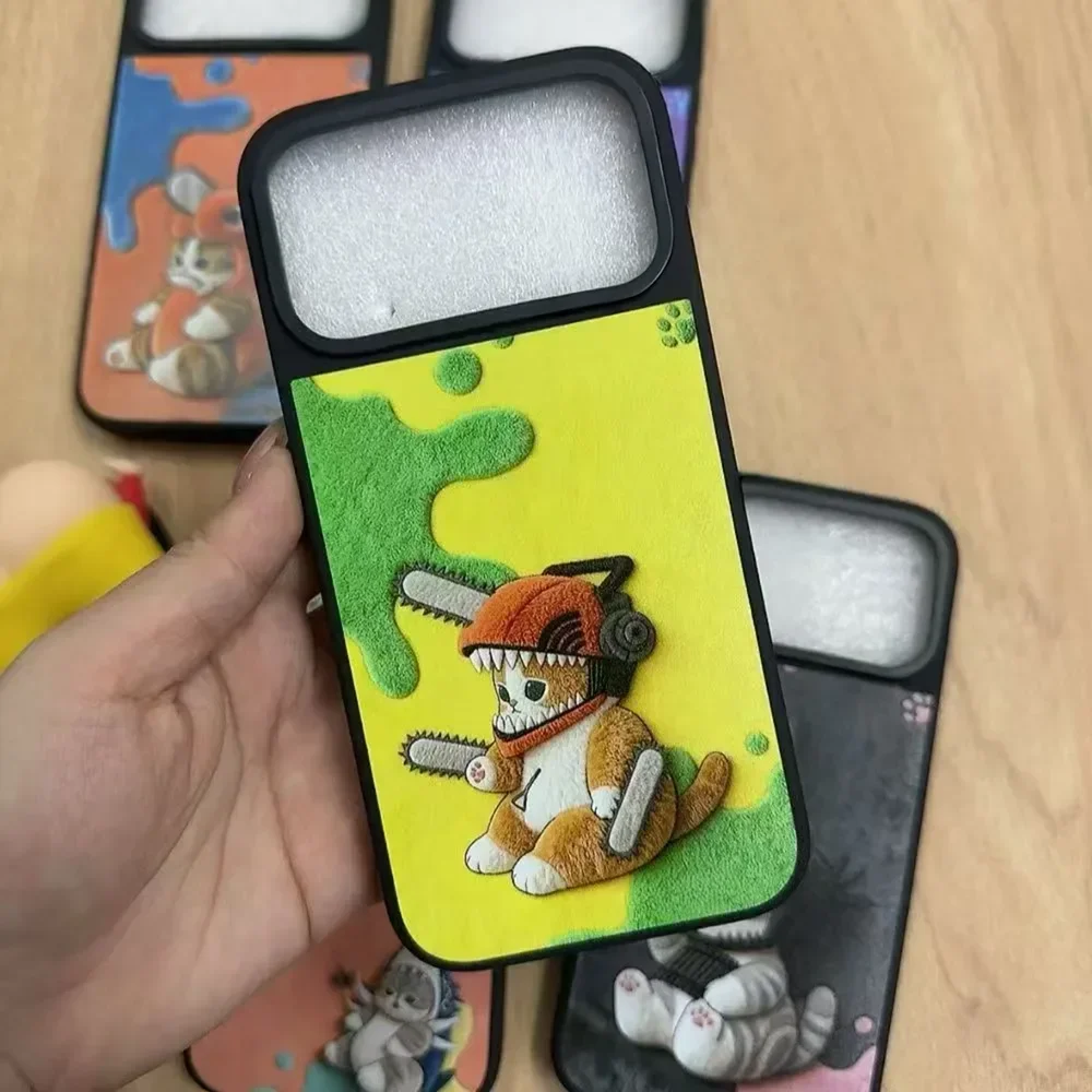 CASE Anime Chainsaw Doll Mirror Surface Cover for IPhone 17 16 15 14 13 12 Pro Max 17 Air - Protective Magnetic Case