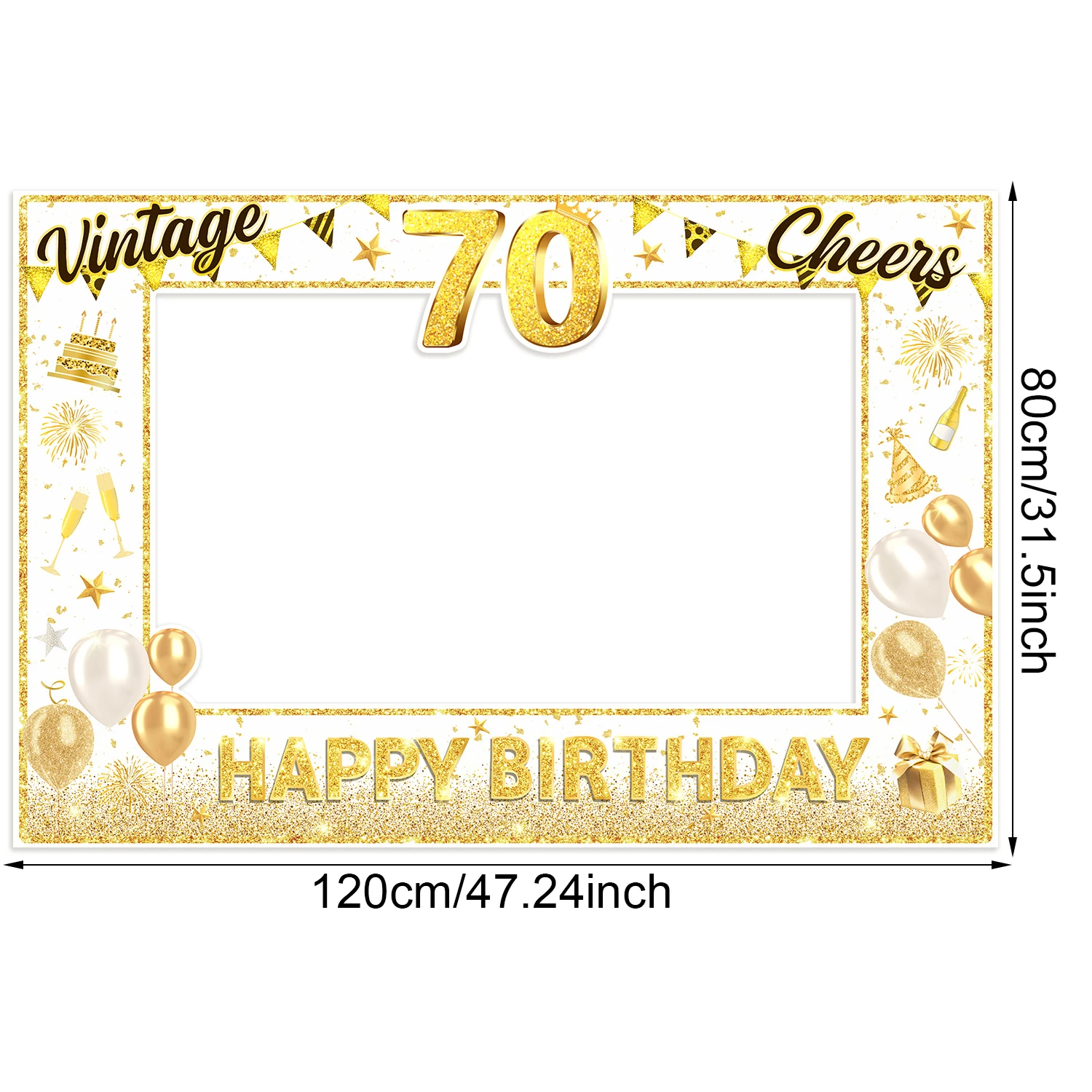 Goldene Jubiläumsfeier Foto-Requisiten Hintergrund 30./40./50./60./70. Geburtstag Hochzeitstag Geschenk Dekoration – Detail 8