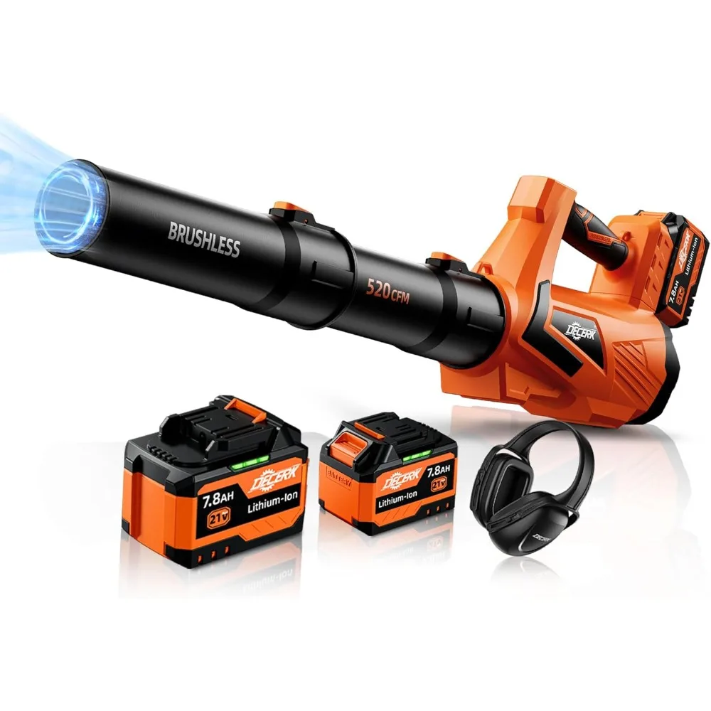 

RPM Cordless Leaf Blower with 7.8AH Battery - 530CFM Powerful Brushless Motor for Lawn Care, 5-Speed Turbo Electric