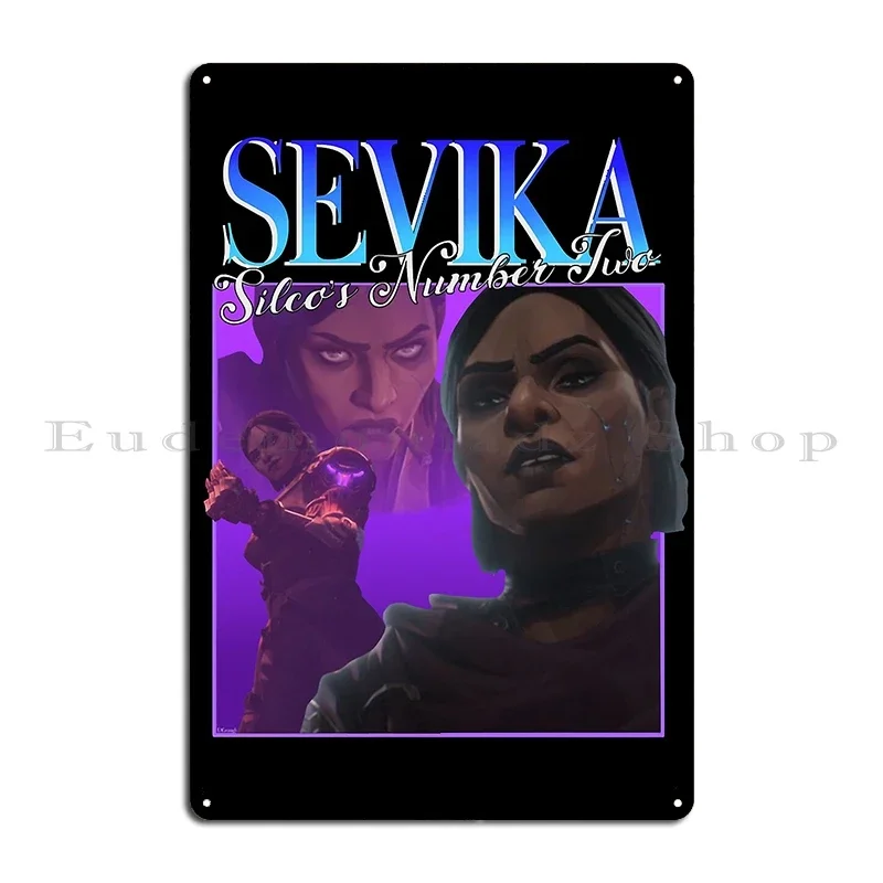 90s Sevika Classic The Kingmaker Sevika Arcane Movie Character Metal Iron Customize Party Wall Decor Tin Sign Poster