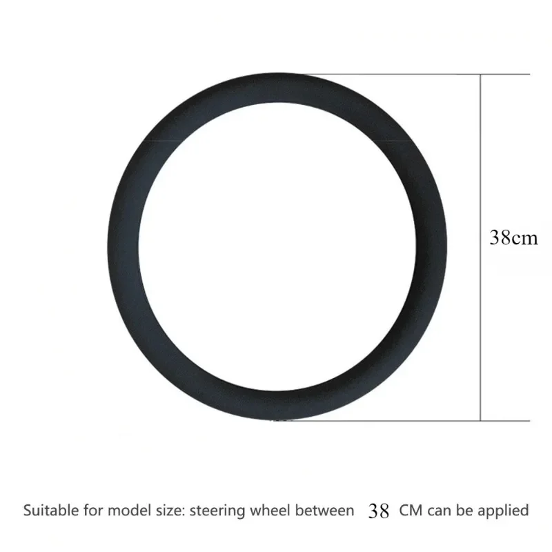 38cm Elastic Silicone Car Steering Wheel Cover Anti Slip Breathable Universal Steering Protective Sleeve Interior Parts 6
