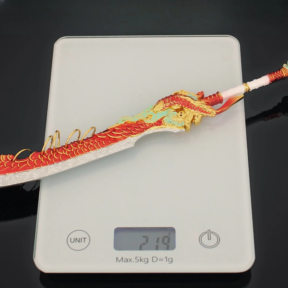 30 cm/11,81 pollici Naraka: Bladepoint Gioco Periferico Grande Ichthyosaurus Coltello largo Arma Modello Giocattolo in metallo Spada Mestiere Ornamento Regalo