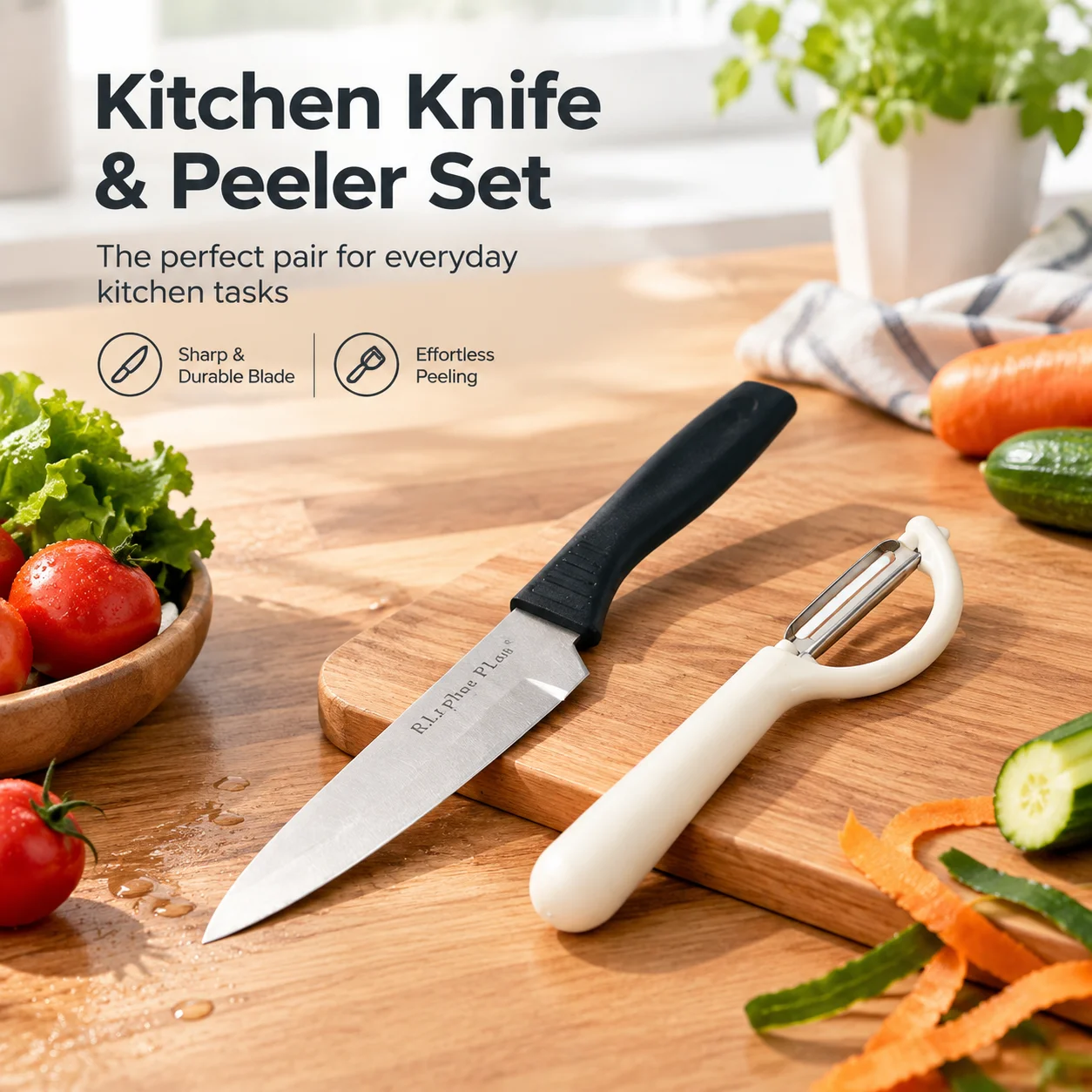 Kitchen Knife Set Professional Chef Knife With Sheaths Super Sharp Rust Proof Stain Resistant Fish Sushi Knife With Free Peeler