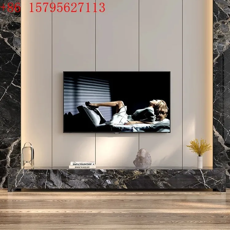 

Italian minimalist rock panel TV cabinet coffee table high-end simple household living room floor