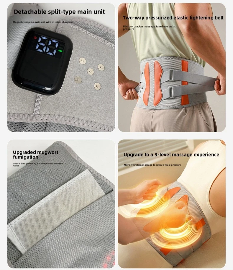Heating Waist Belt, Hot Compress Infrared Warmth, Waist Massager, Charging, Multi-function Relaxation, Lumbar Massager