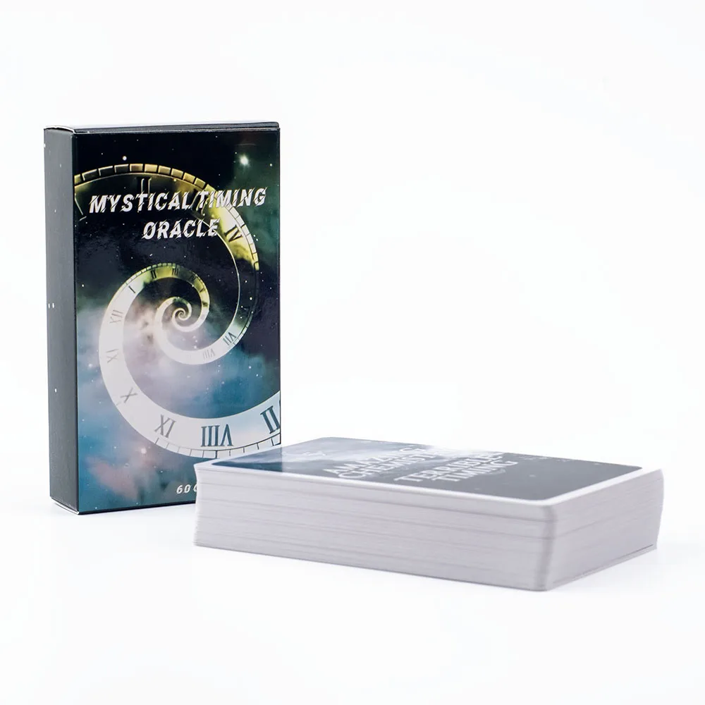 Mystical Timing Oracle Deck 60 Cards Divination Edition for Time Frame Insights Mystical Moon Situations Board Game 10.3 x 6CM