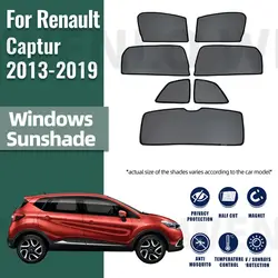 For Renault Captur Samsung QM3 2013-2019 Magnetic Car Sunshade Visor Front Windshield Frame Curtain Rear Side Window Sun Shade