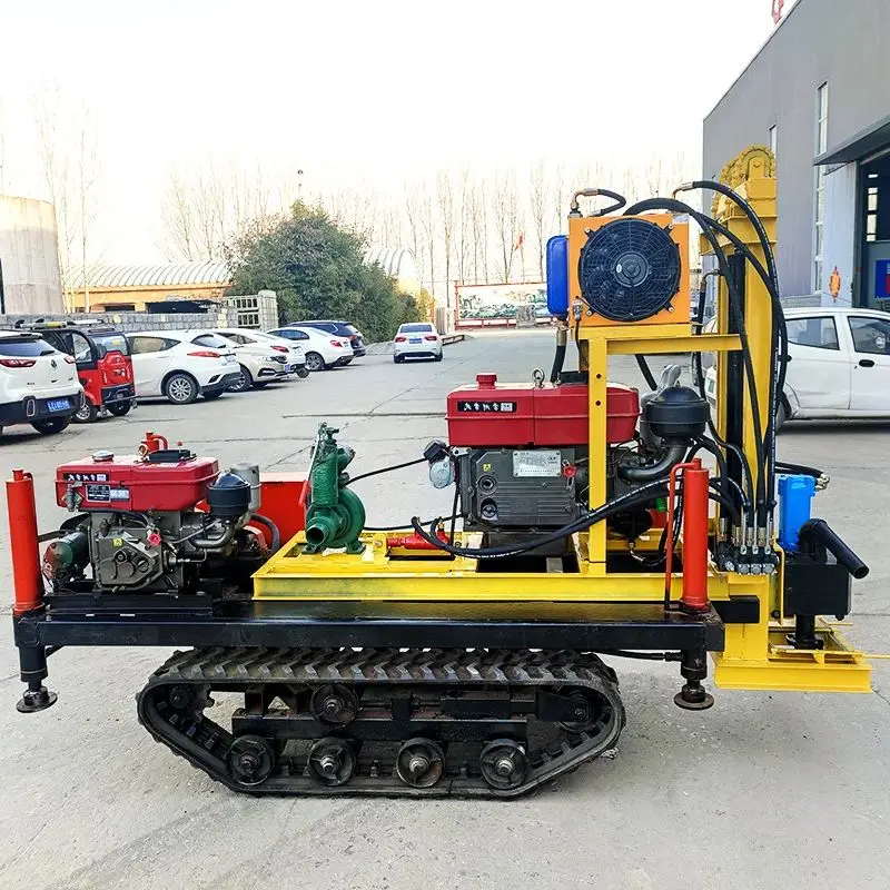 

Индивидуальная гусеничная буровая установка для водяных скважин мощностью 22 л.с., прочная буровая установка для дизельных водных скважин, 200 м, на складе