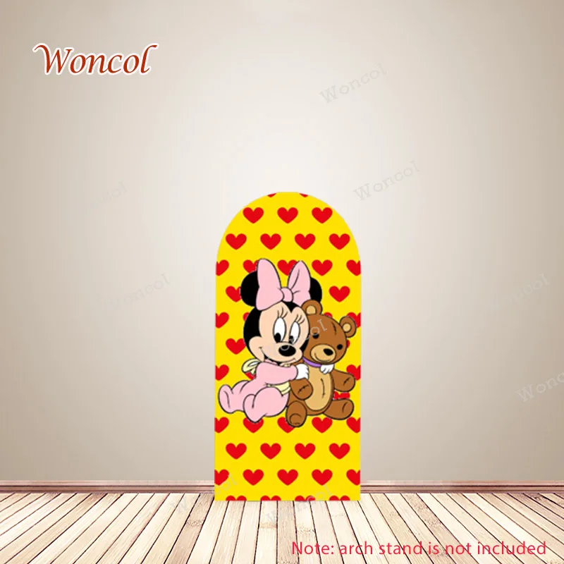 Minnie Mouse Arch fondale Daisy Duck Arch Cover Girl Birthday Baby Shower Double Sided Arch Cover Party Decor puntelli per foto