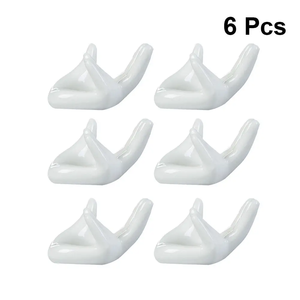 6Pcs Guanyin Hand Ocarina Display Holder Ceramic Base Smooth Surface Easy Wash Music Room Office Home Decoration Collector Gift