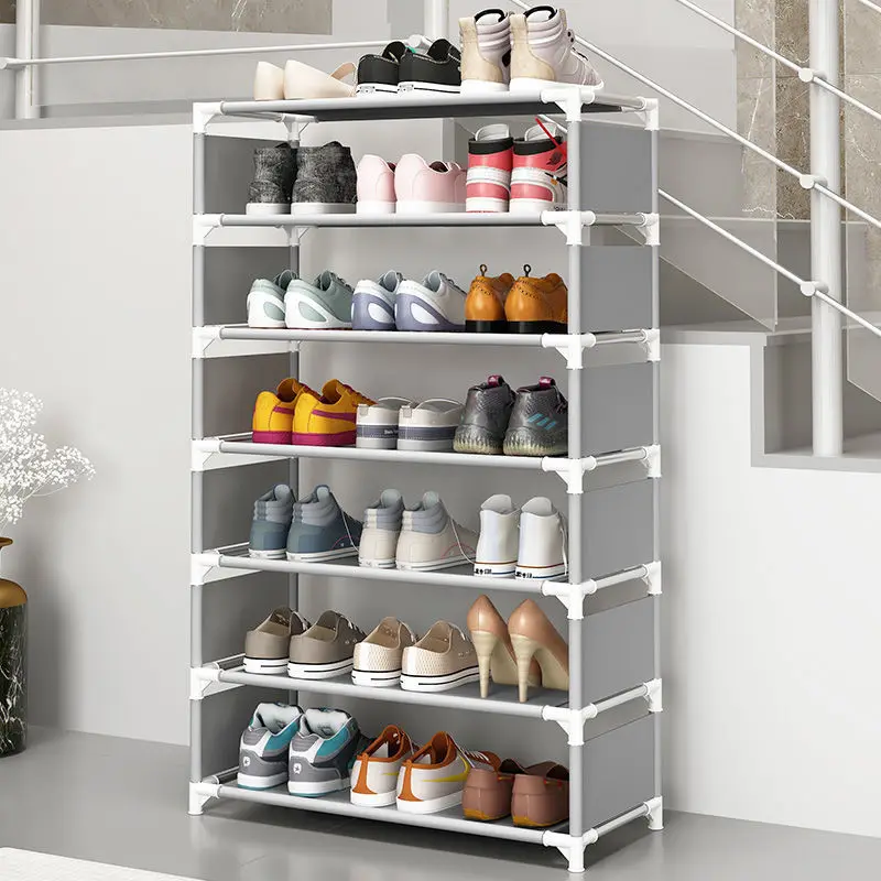 Simple Shoe Organizer Shelf Waterproof Nonwoven Fabric Shoe Cabinet Entryway Storage Holder Vertical Shoe Rack Assemble Cabinets