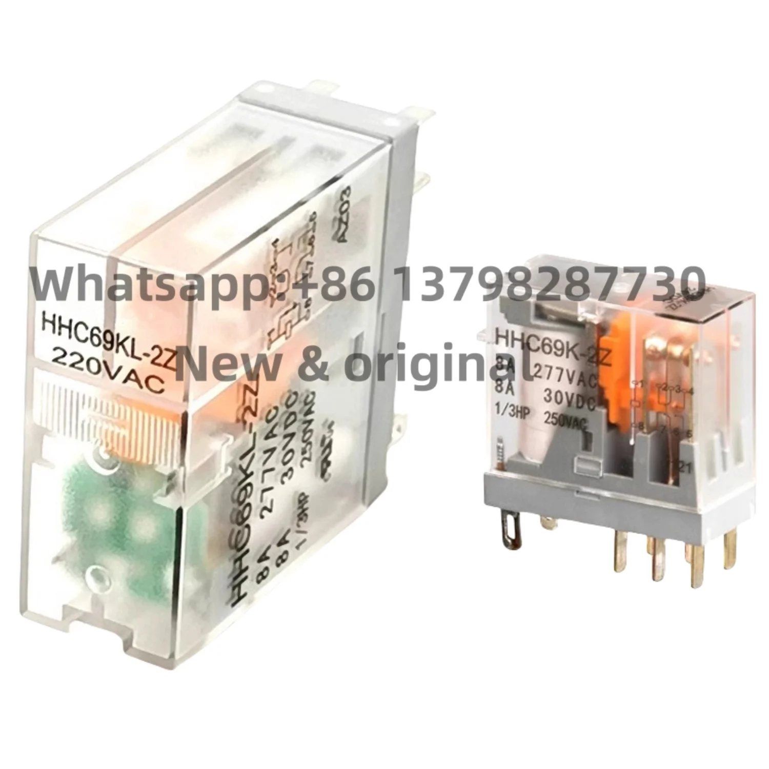 New original HHC69KL-2Z HHC69K-2Z AC220V DC24V DC12V Ultra Thin Intermediate Electromagnetic Relay