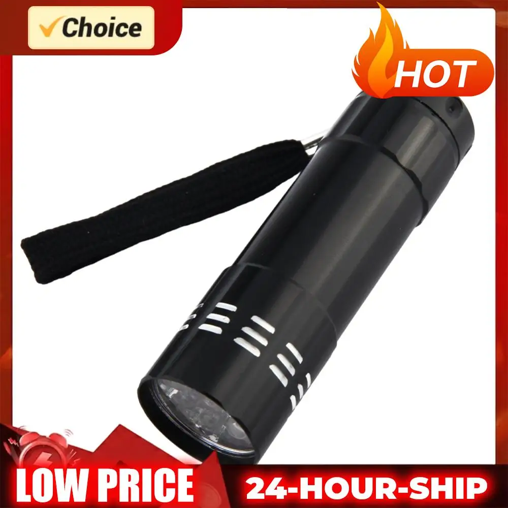 

9 LED Mini Torch Waterproof 395nm Handheld Detector Portable for Fluorescent Agent/ Test