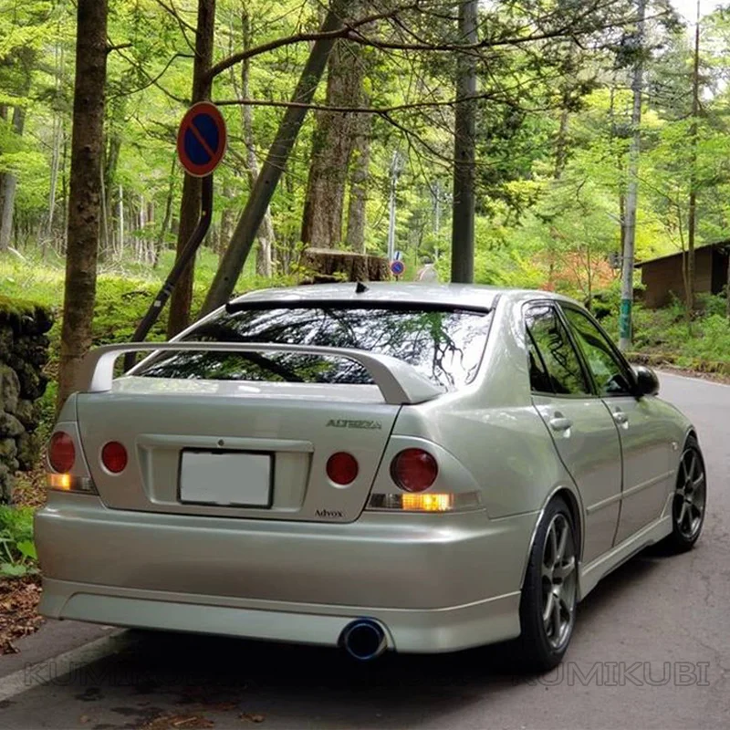 High Rise Spoiler For 1998-2005 Lexus IS200 IS300 Toyota Altezza SXE10 With Light ABS Plastic Black Tuning Body Kit Accessories