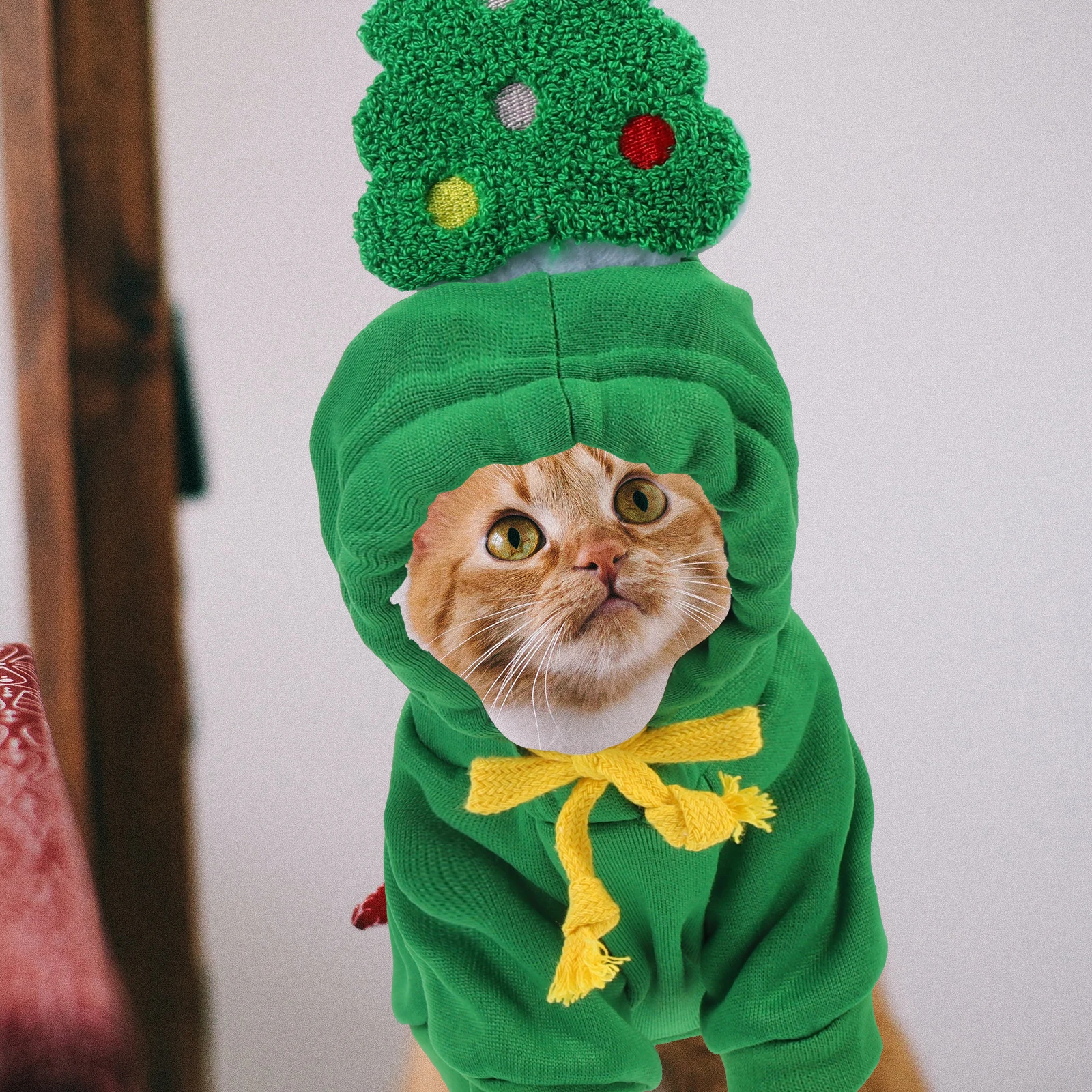 

Christmas Dog Clothes Polyester Pet Costume Adorable Drawstring Puppy Vest Small Size Xmas Party Favors Garment Dog Clothing Cat