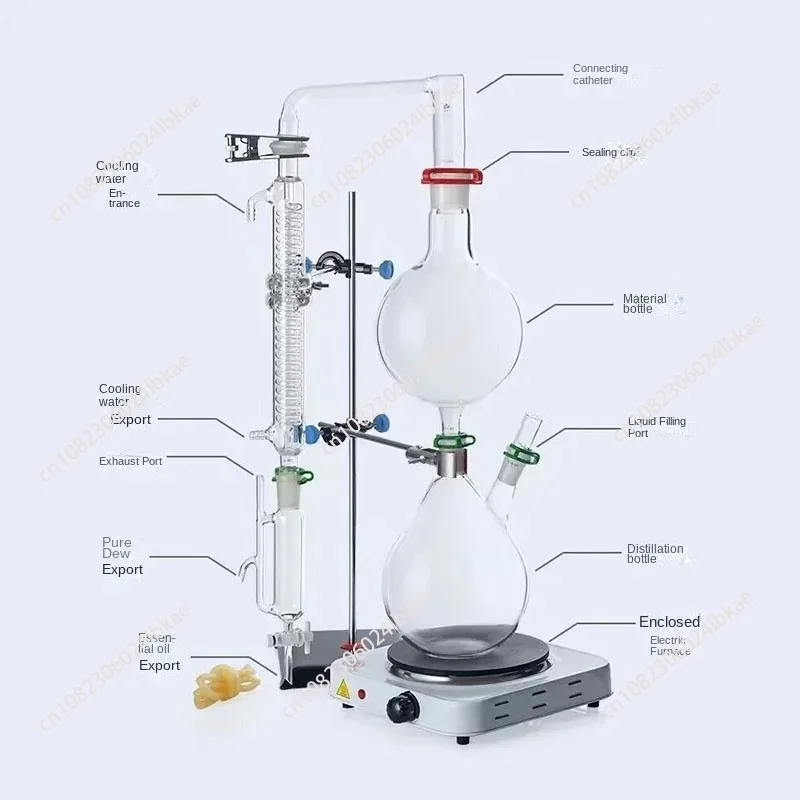 

500/1000/2000ml essential oil extraction and separation device, distillation equipment, water distillation machine aa