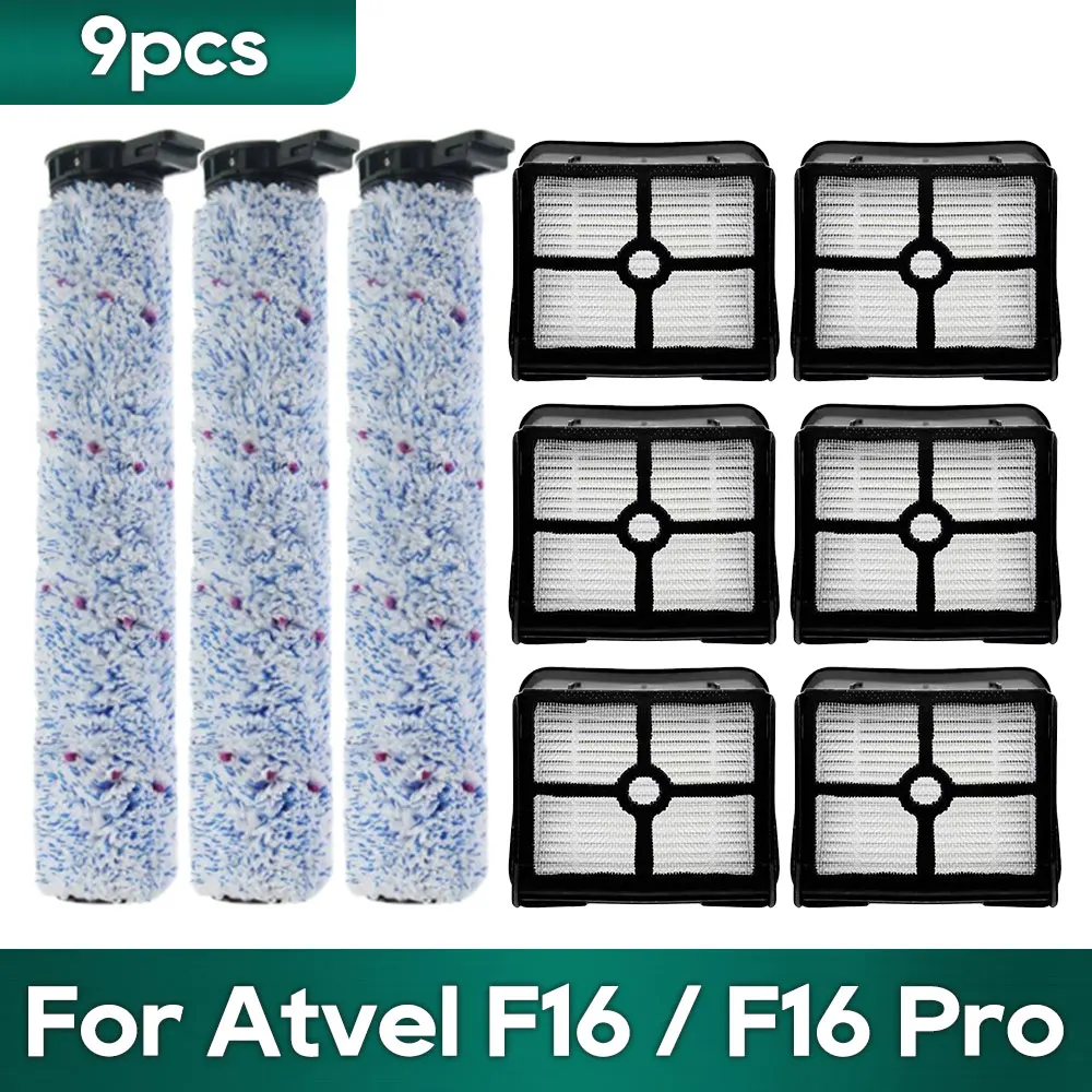 Compatible for Atvel F16 / F16 Pro Accessories Roller Brush Hepa filter