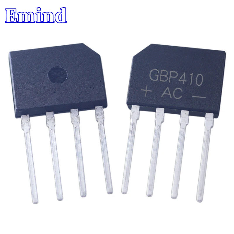 10/20Pcs GBP410 Bridge Rectifier 4A/1000V GBP410G Bridge Stack DIP-4 Flat Bridge