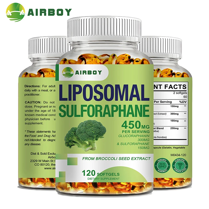 

Liposomal Sulforaphane 450mg - Antioxidant, Heart Supplement, Immunity Boosting