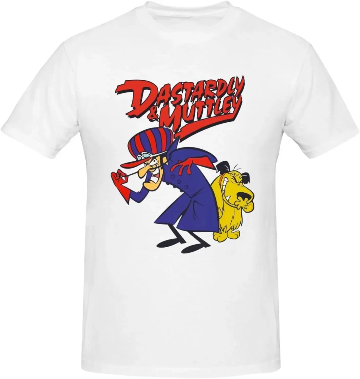 

Dastardly and Muttley мужские футболки с коротким рукавом с графическим рисунком, Повседневная Новинка, цвет черный