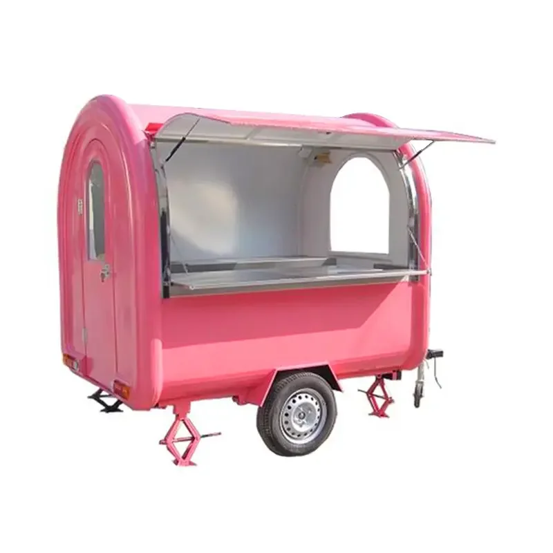 Stainless Food Trailer Food Truck Concession Trailer with Splash Guard for Grilled Cheese and Tomato Soup Service