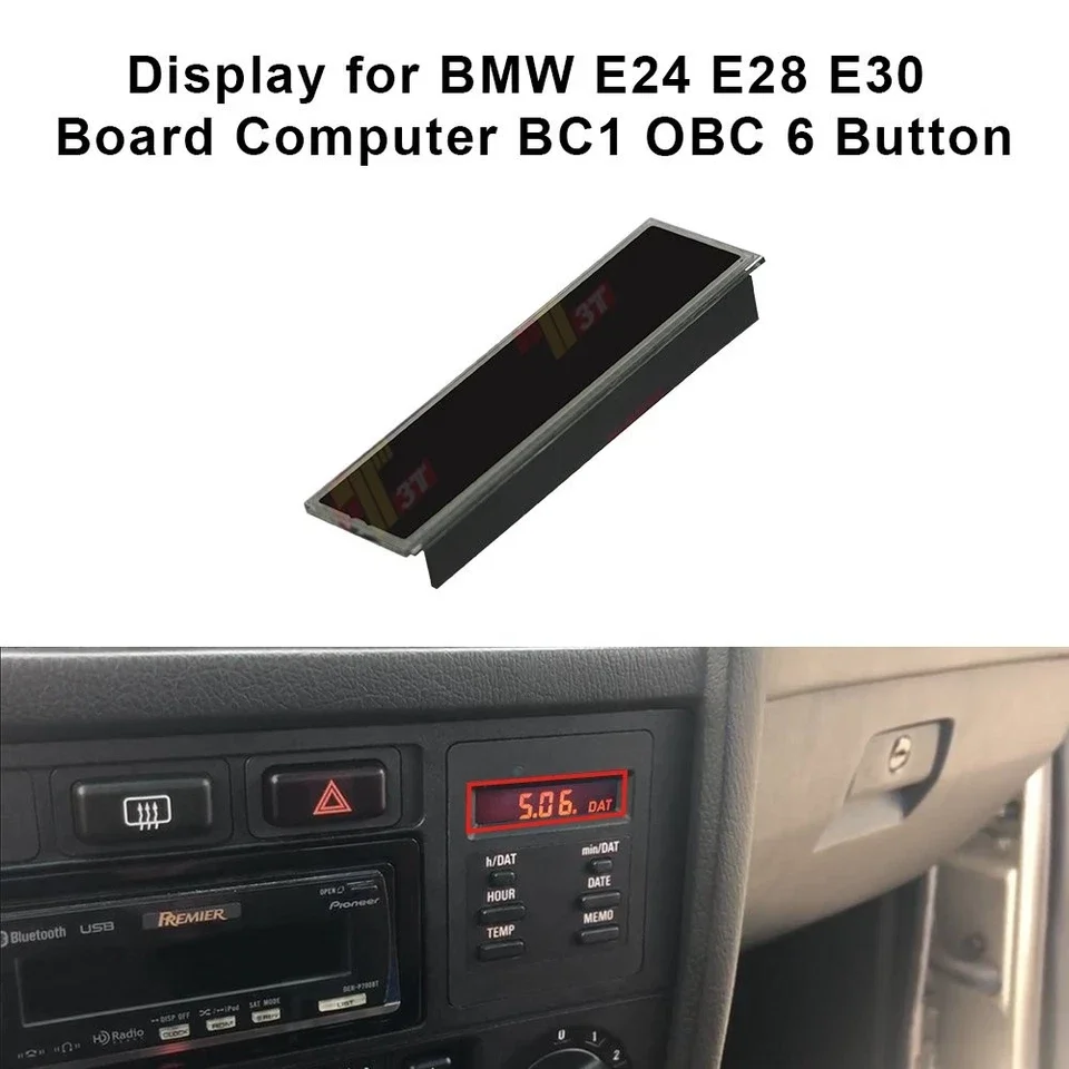 DISPLAY FOR BMW E30 3-SERIES M3 ON BOARD COMPUTER OBC CLOCK 62131377806