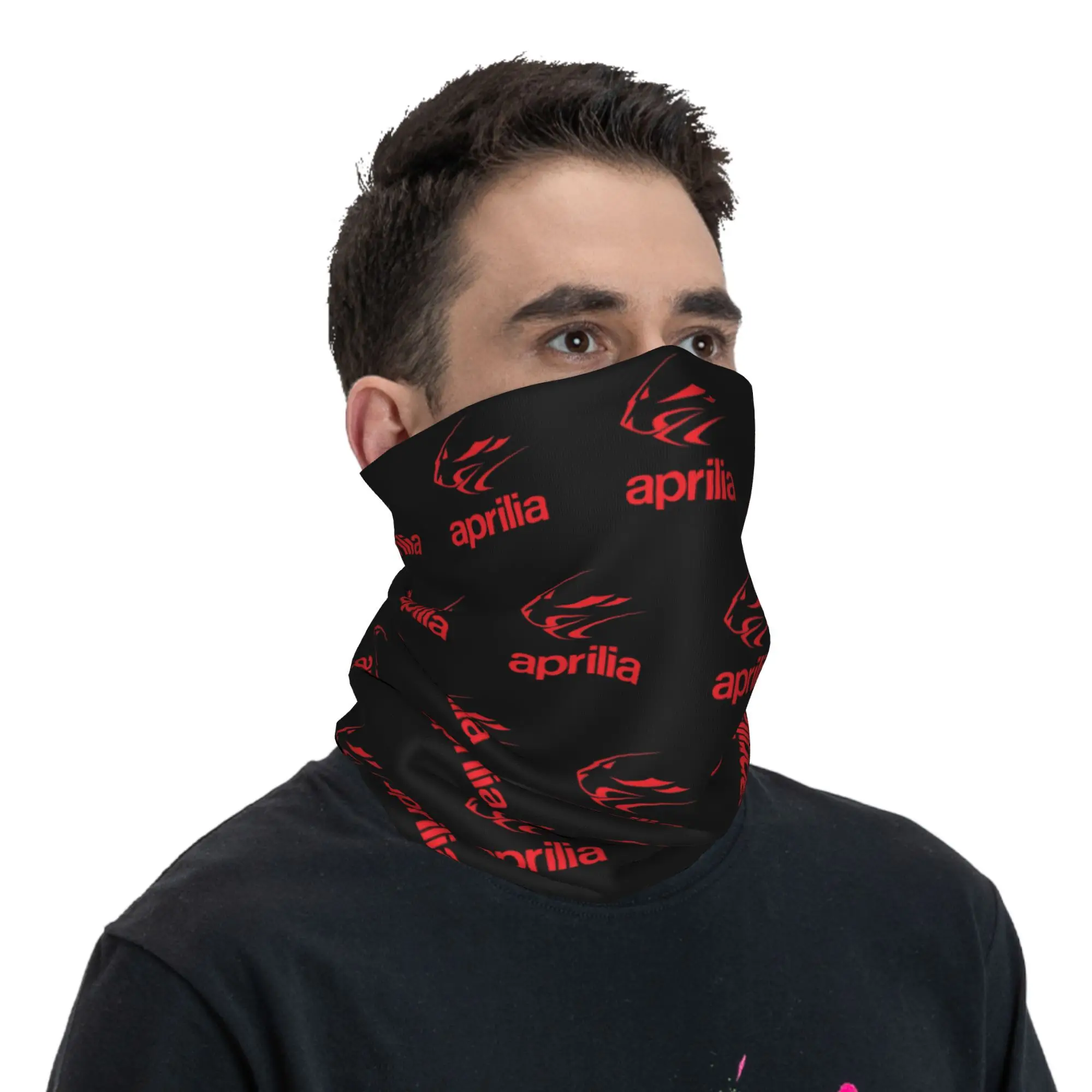 Personalizado León Rojo A-Aprilias Logo motocicletas cuello polaina hombres mujeres UV protección facial invierno motorsports Bandana bufanda para ciclismo